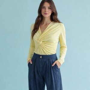 Birgitte Herskind Bamboo Twist Lemon Top